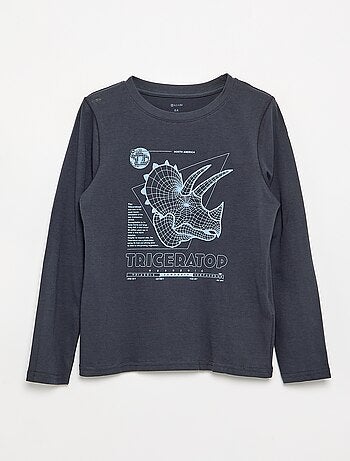 T-shirt a maniche lunghe stampata