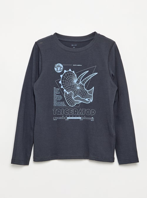 T-shirt a maniche lunghe stampata - Kiabi