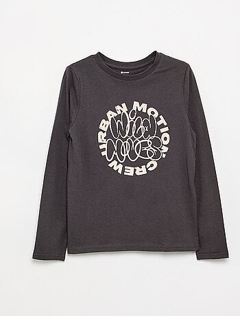 T-shirt a maniche lunghe stampata