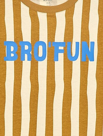 T-shirt a maniche lunghe stampato 'brother'