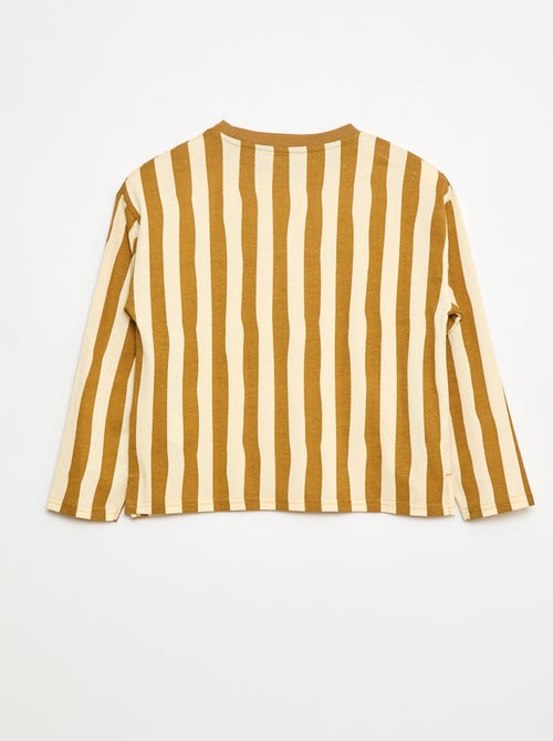 T-shirt a maniche lunghe stampato 'brother' - Kiabi