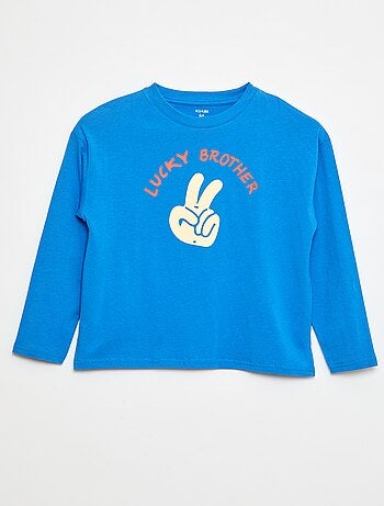T-shirt a maniche lunghe stampato 'brother'