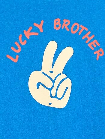 T-shirt a maniche lunghe stampato 'brother'