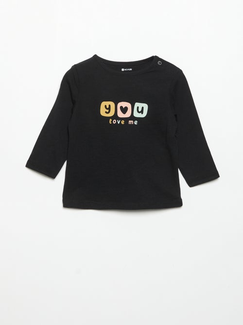 T-shirt a maniche lunghe stampato - Kiabi T-shirt a maniche lunghe stampato - Kiabi