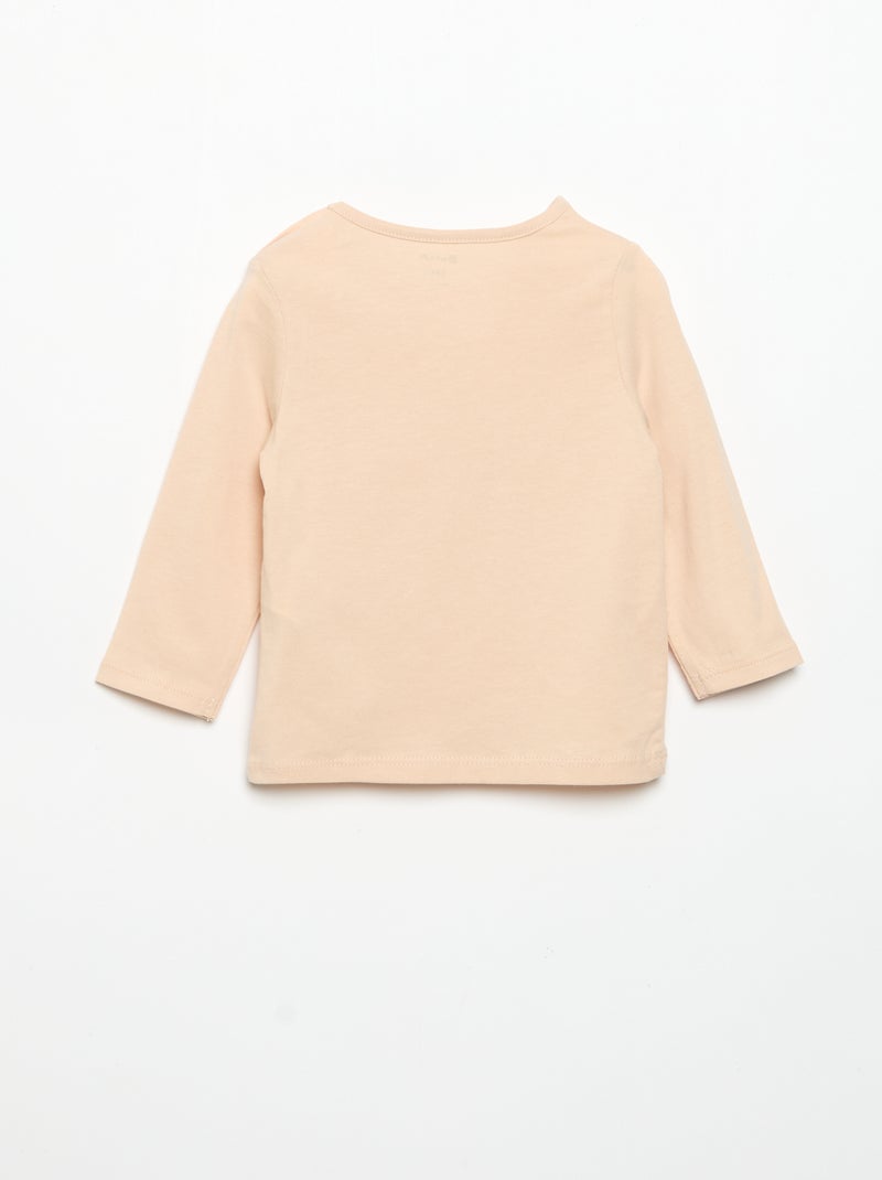 T-shirt a maniche lunghe stampato Rosa - Kiabi