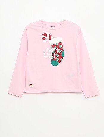 T-shirt a maniche lunghe stampato