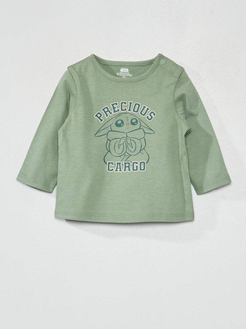 T-shirt a maniche lunghe 'Star Wars' 'Grogu' VERDE - Kiabi