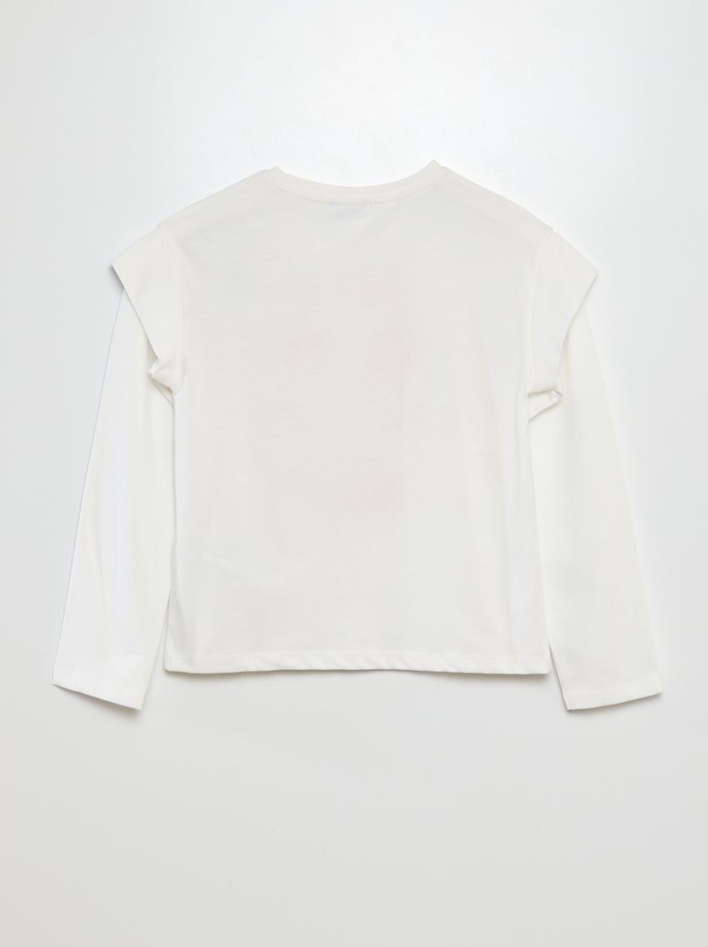 T-shirt a maniche lunghe 'Stitch' BEIGE - Kiabi