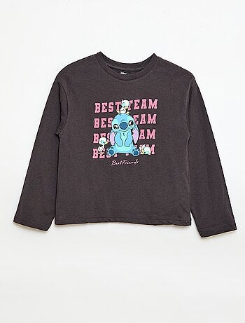 T-shirt a maniche lunghe 'Stitch'