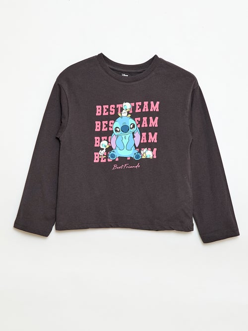 T-shirt a maniche lunghe 'Stitch' - Kiabi