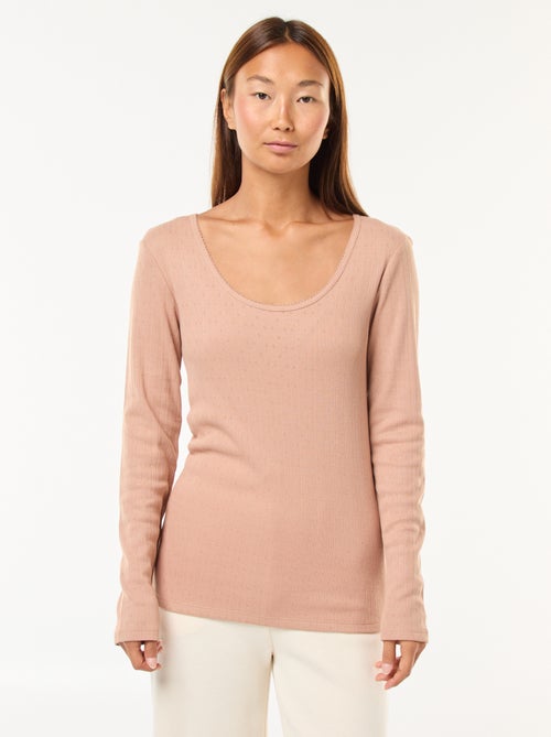 T-shirt a maniche lunghe termoregolatore - Kiabi