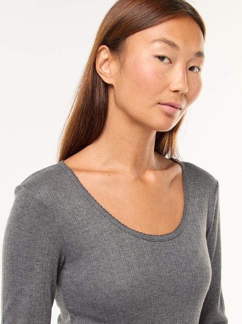 T-shirt a maniche lunghe termoregolatore - Kiabi