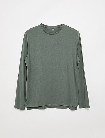 T-shirt a maniche lunghe tinta unita - collezione facile da indossare