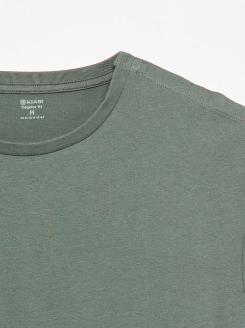 T-shirt a maniche lunghe tinta unita - collezione facile da indossare - Kiabi T-shirt a maniche lunghe tinta unita - collezione facile da indossare - Kiabi