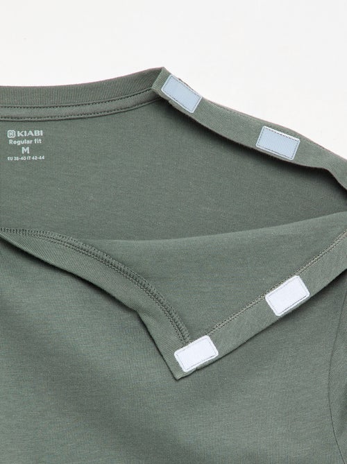 T-shirt a maniche lunghe tinta unita - collezione facile da indossare - Kiabi T-shirt a maniche lunghe tinta unita - collezione facile da indossare - Kiabi