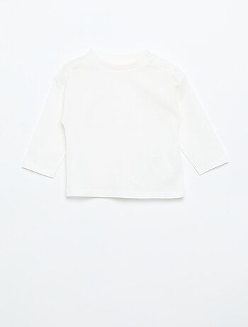 T-shirt a maniche lunghe tinta unita
