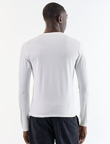 T-shirt a maniche lunghe a tinta unita