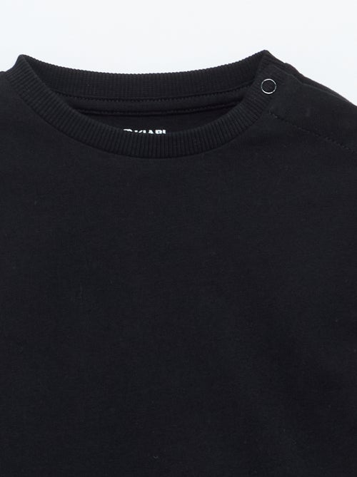 T-shirt a maniche lunghe tinta unita - Kiabi