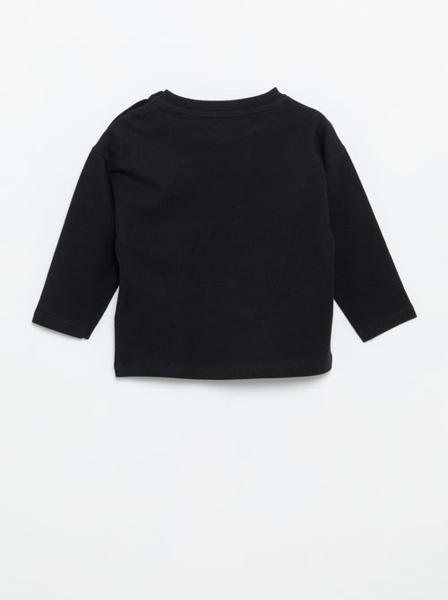 T-shirt a maniche lunghe tinta unita - Kiabi