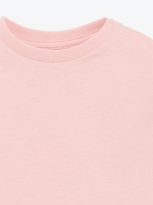 T-shirt a maniche lunghe tinta unita - Kiabi