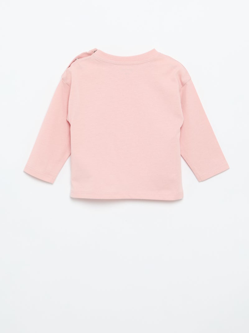 T-shirt a maniche lunghe tinta unita Rosa - Kiabi