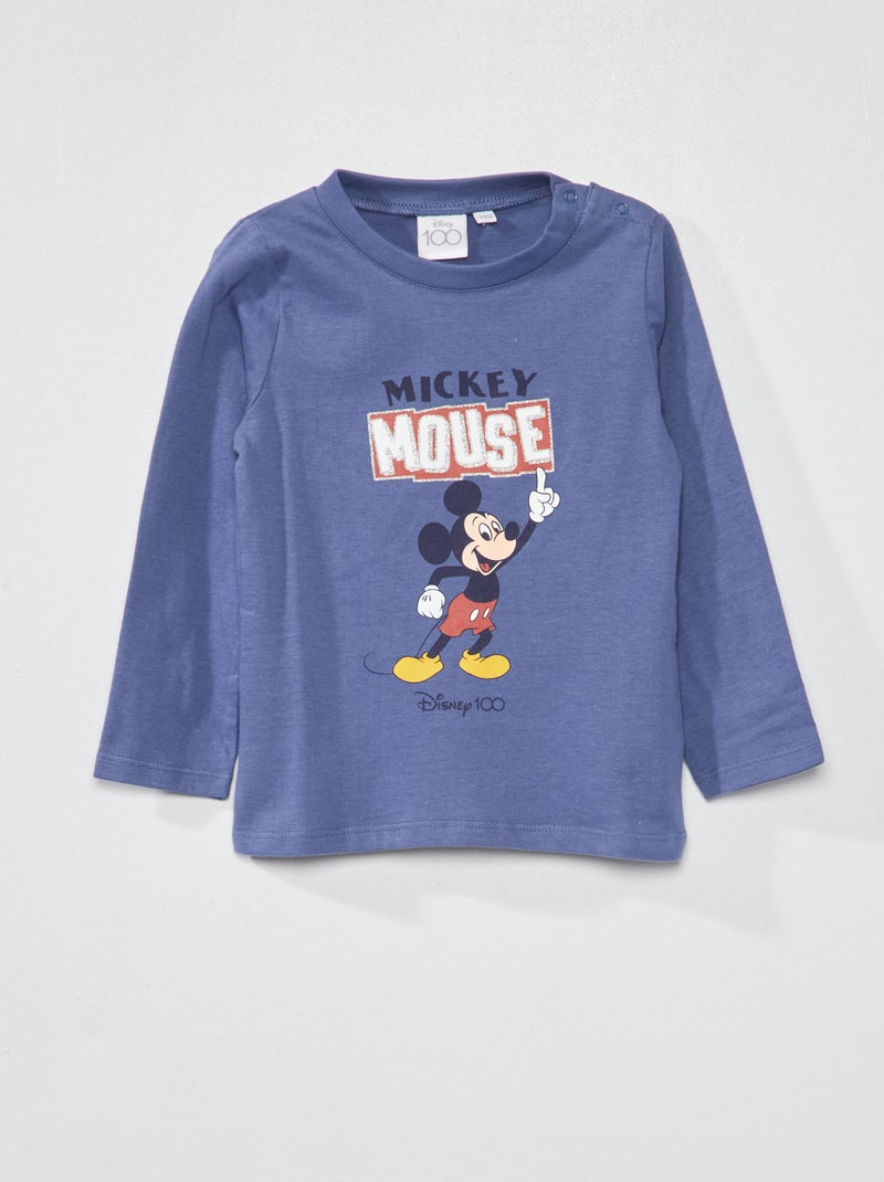 T-shirt a maniche lunghe 'Topolino' blu - Kiabi