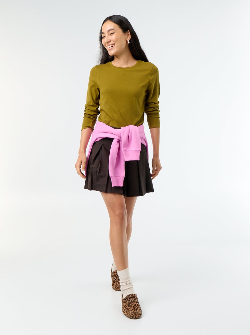 T-shirt a maniche lunghe Verde - Kiabi