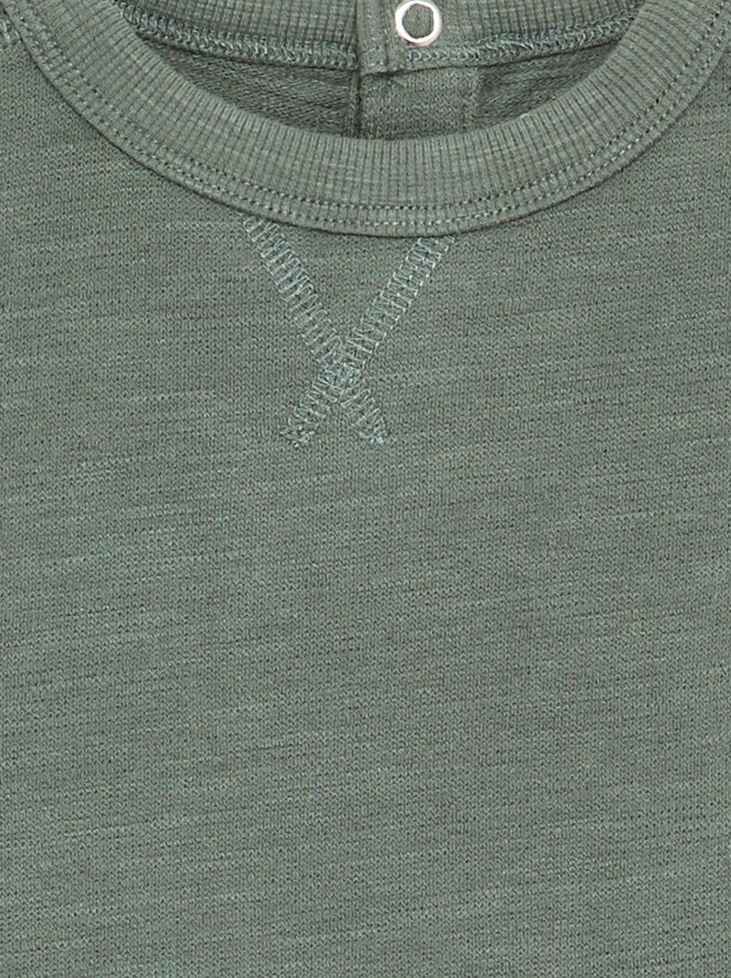 T-shirt a maniche lunghe Verde - Kiabi