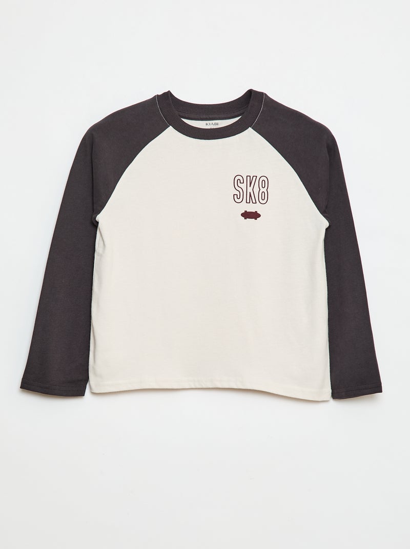 T-shirt à Maniche raglan Grigio - Kiabi