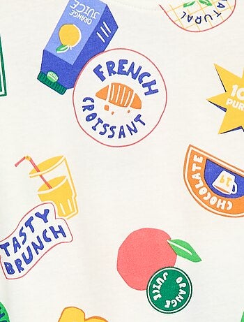 T-shirt a motivo maniche corte