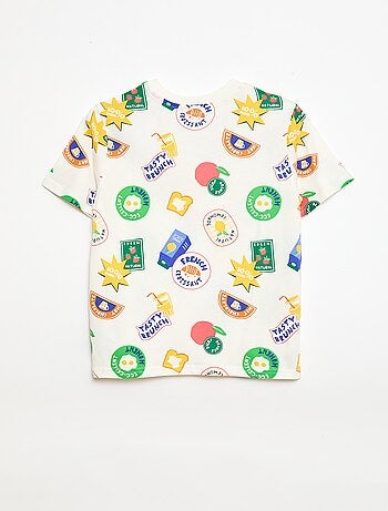 T-shirt a motivo maniche corte