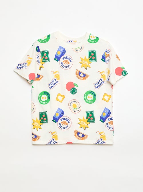 T-shirt a motivo maniche corte - Kiabi