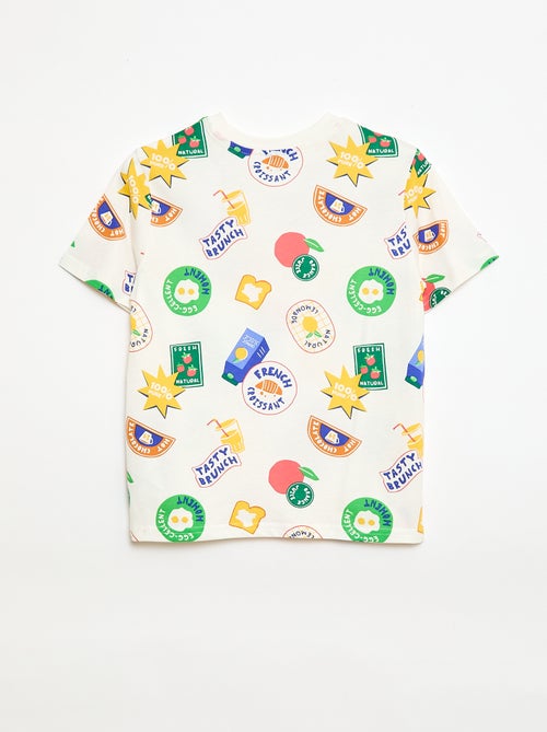 T-shirt a motivo maniche corte - Kiabi