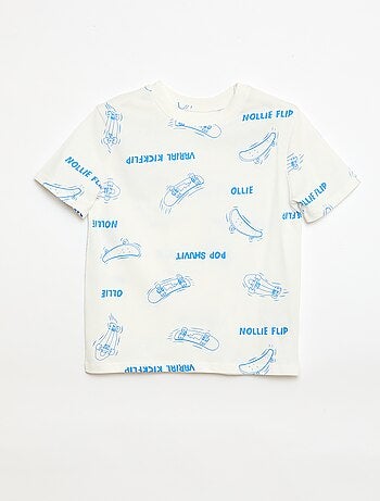 T-shirt a motivo maniche corte