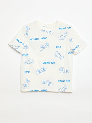 T-shirt a motivo maniche corte