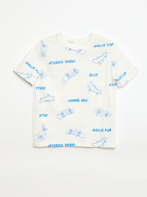 T-shirt a motivo maniche corte - Kiabi