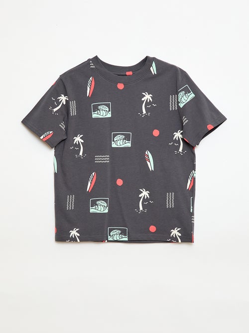 T-shirt a motivo maniche corte - Kiabi