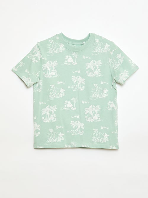 T-shirt a motivo maniche corte - Kiabi