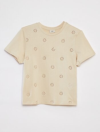 T-shirt à ricamo punto inglese 'JDY'
