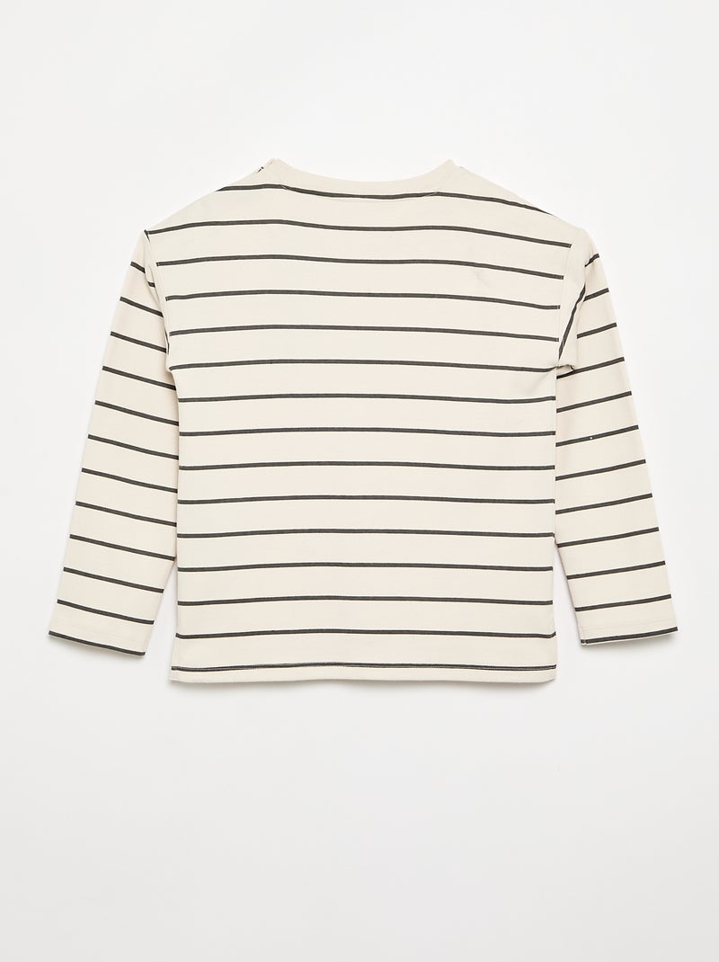 T-shirt a righe - collezione facile da indossare Beige - Kiabi