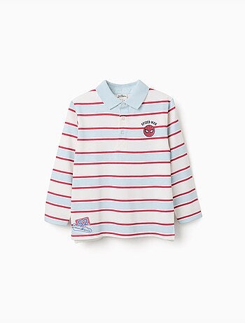 T-shirt a righe a manica lunga spider-man