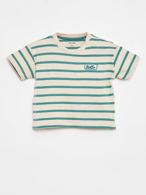 T-shirt a righe a maniche corte - Kiabi