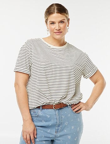 T-shirt a righe a maniche corte