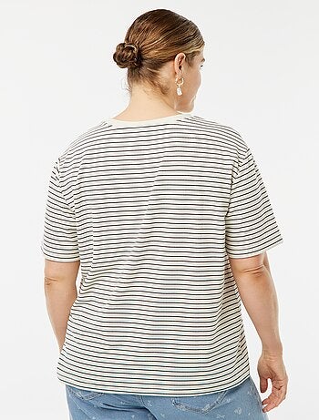 T-shirt a righe a maniche corte