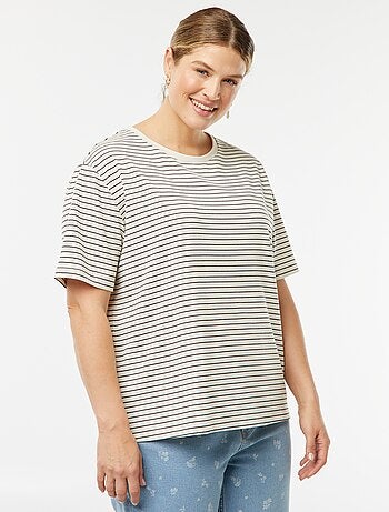 T-shirt a righe a maniche corte