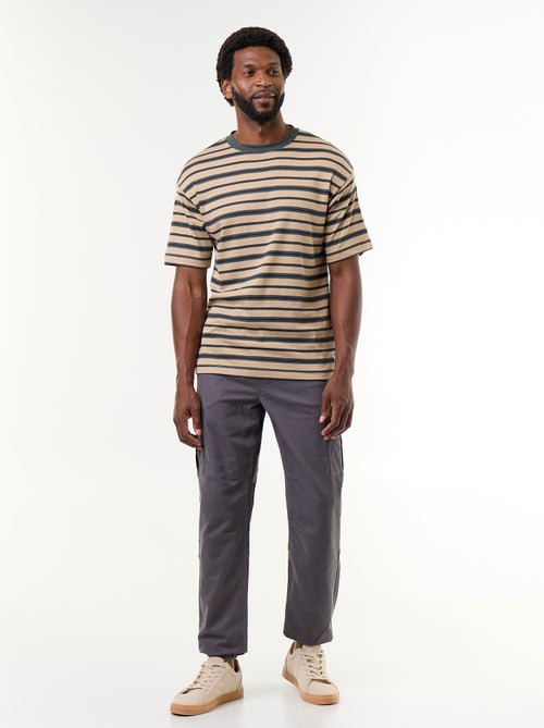 T-shirt a righe a maniche corte - Kiabi