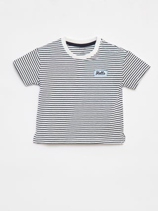 T-shirt a righe a maniche corte