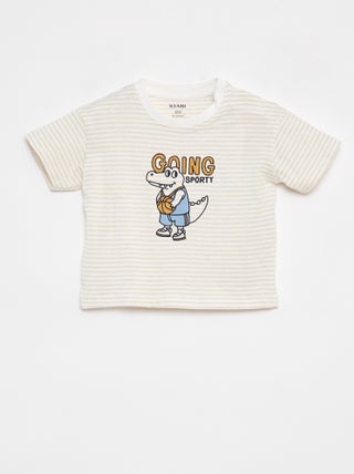 T-shirt a righe a maniche corte