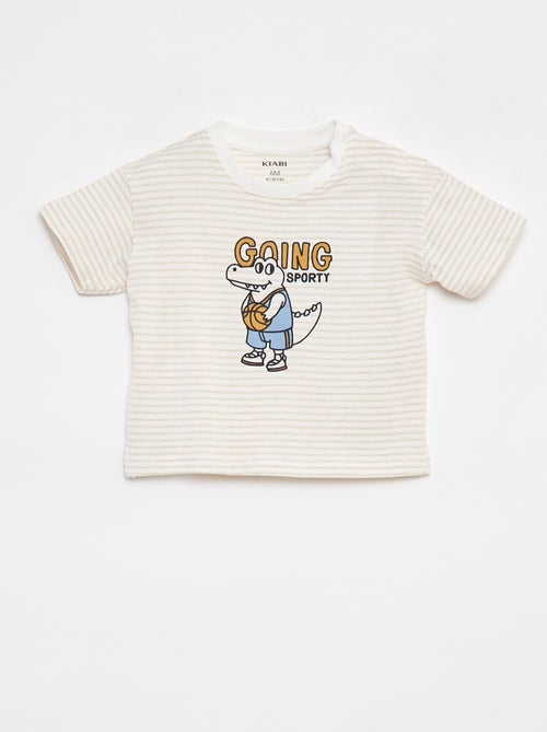 T-shirt a righe a maniche corte - Kiabi