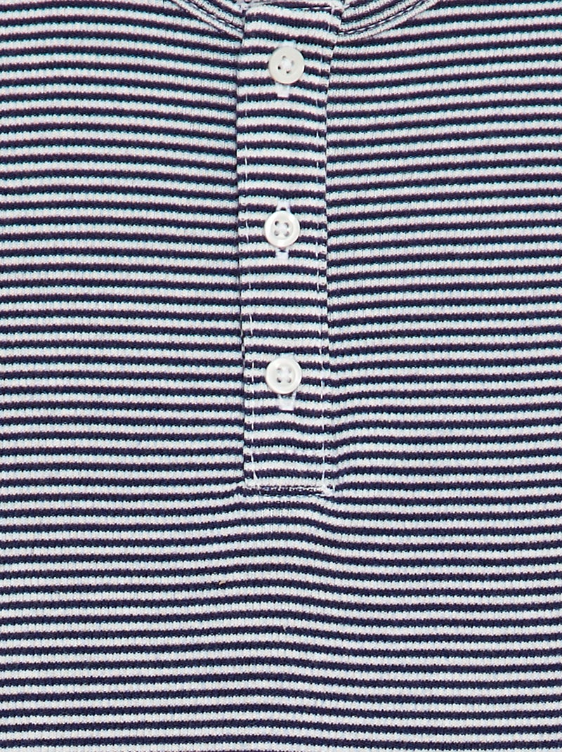 T-shirt a righe a maniche corte BLU - Kiabi